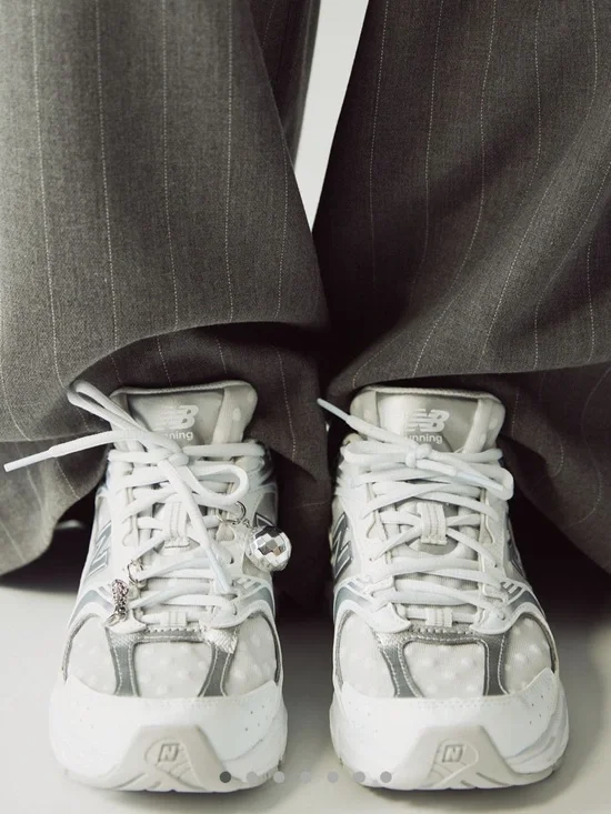 New Balance 530 Metallic Polka Dots White Sneakers WOMENS Size 10 MENS 8.5 NWT - Picture 6 of 16